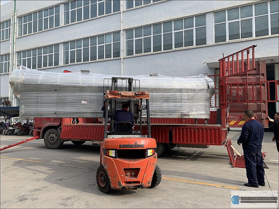 河南鄭州客戶訂購(gòu)6米流水線電磁炒貨設(shè)備已發(fā)貨