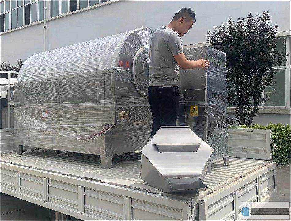 許昌智工大型電磁炒辣椒機(jī)器專車(chē)發(fā)貨河南漯河