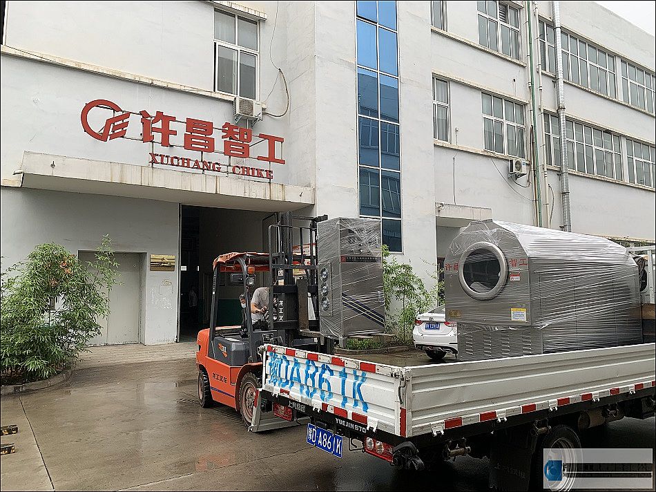 河南客戶訂購(gòu)許昌智工電磁炒貨機(jī)直接拉走